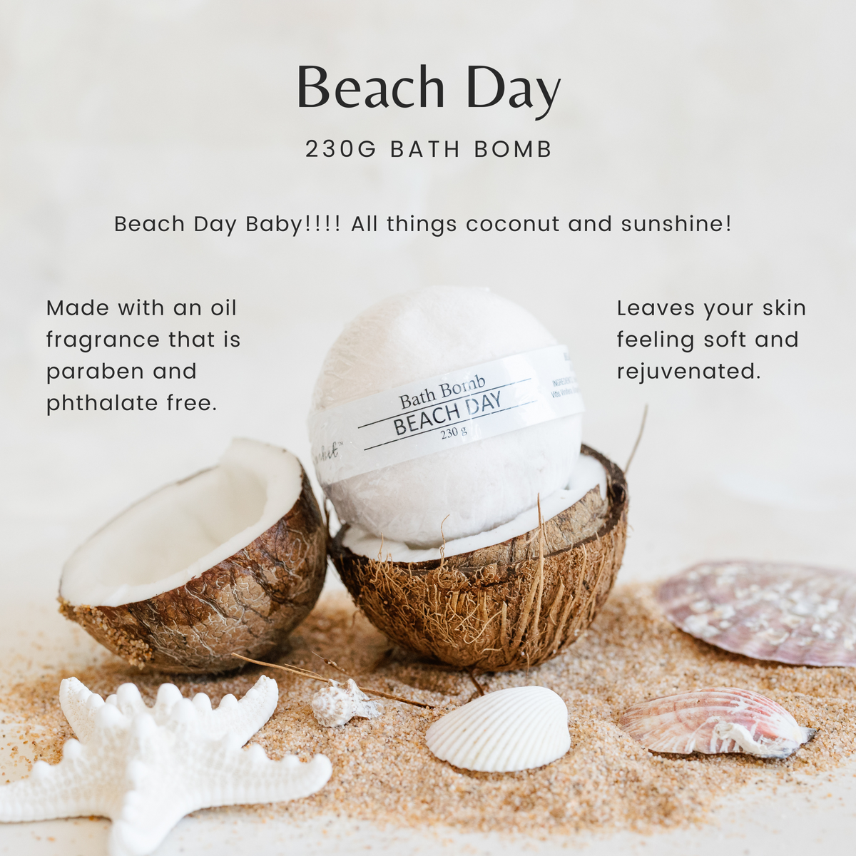 BEACH DAY Luxurious Bath Bomb - The Scented Market Bath Additives