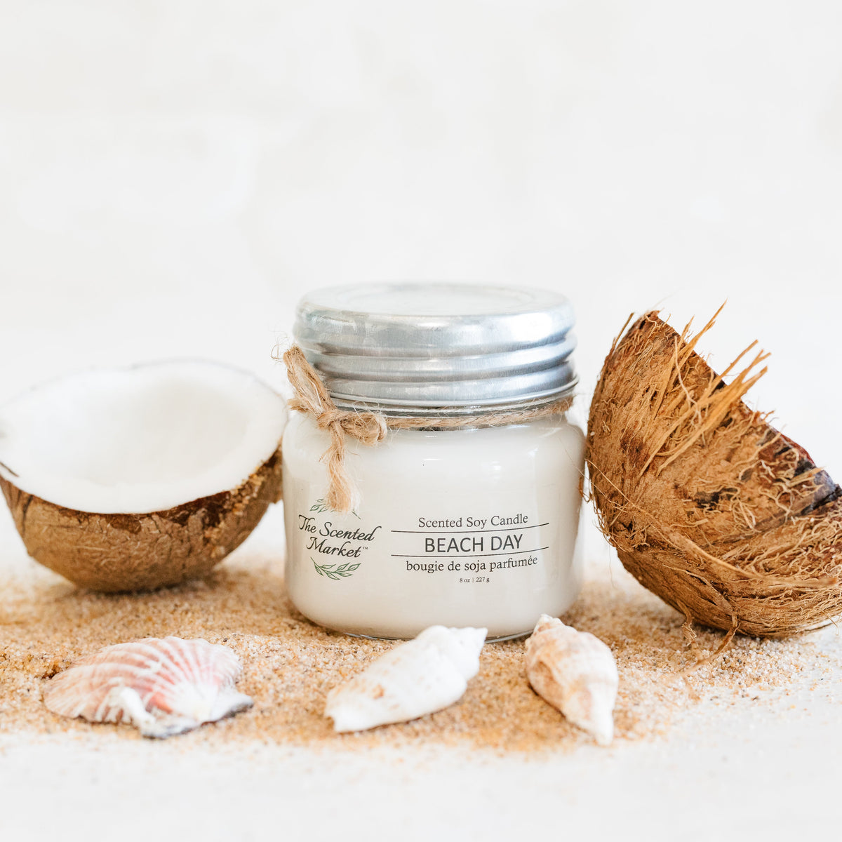 BEACH DAY Soy Wax Candle 8 oz - The Scented Market Candles