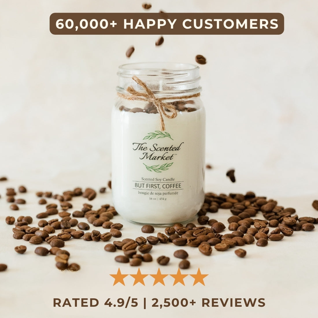 BUT FIRST, COFFEE Soy Wax Candle 16 oz - The Scented Market Candles