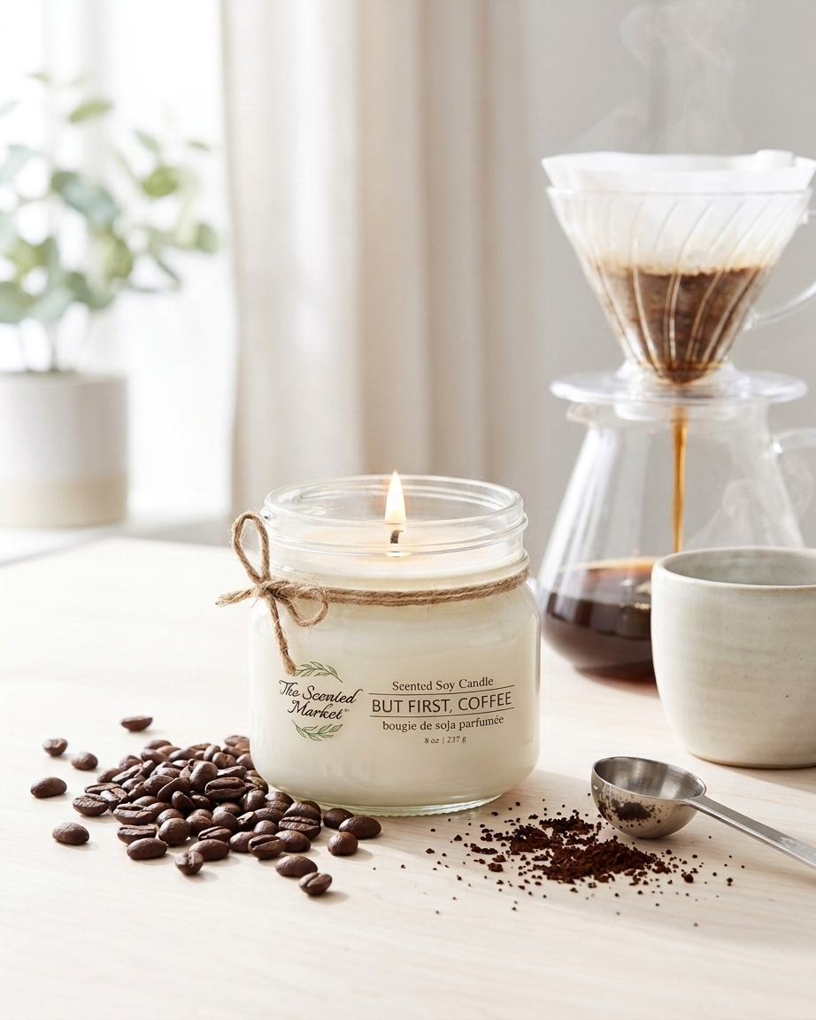 BUT FIRST, COFFEE Bougie de cire de soja 8 oz