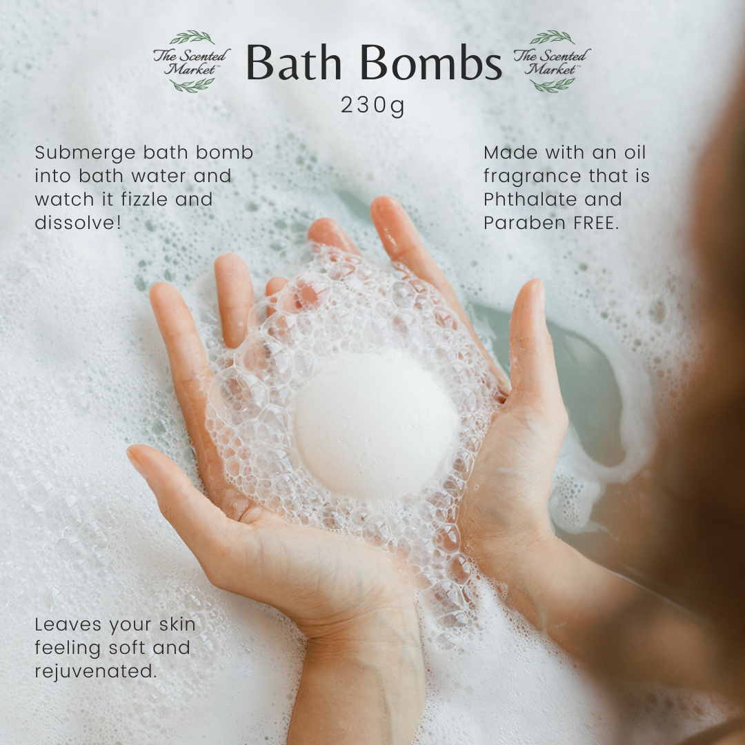 CASHMERE Scented Luxury Bath Bomb – Moisturizing, Relaxing Spa Experience for Soft Skin - The Scented Market Bath Bomb