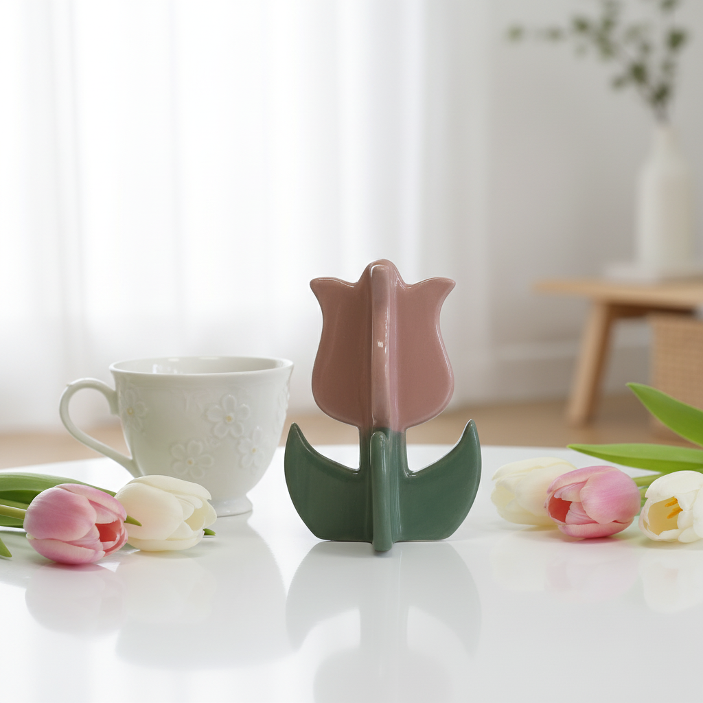 Pastel Geometric Ceramic Tulip