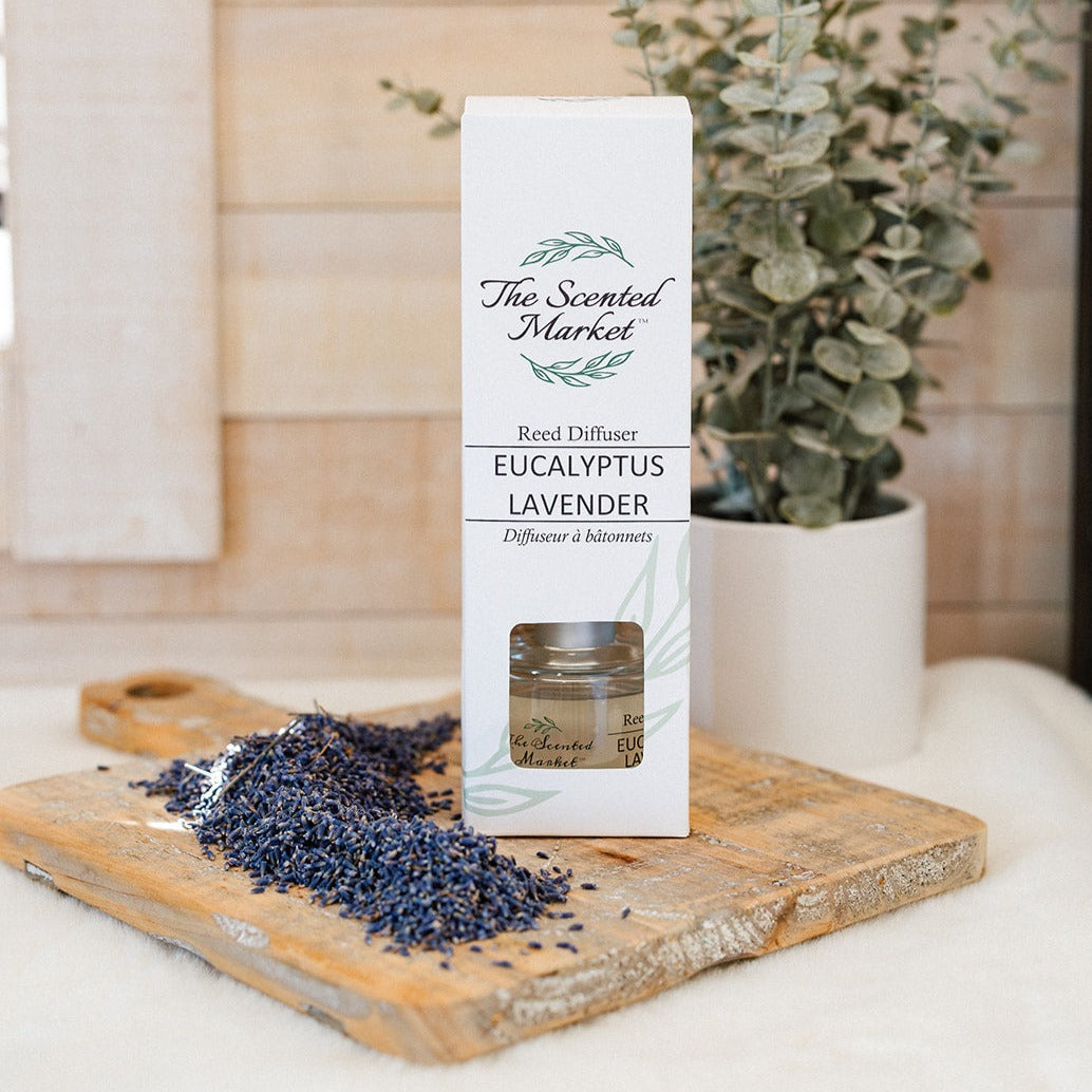 Eucalyptus Lavender Reed Diffuser – Long-Lasting Relaxing Room Fragrance - The Scented Market Home Fragrances