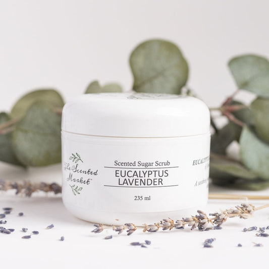 Eucalyptus Lavender Sugar Scrub – Soothing Exfoliation and Hydration - The Scented Market Bath & Body