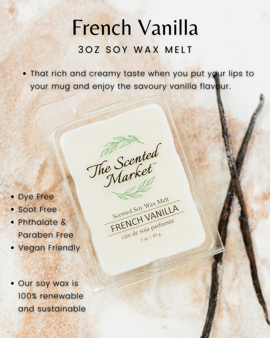 FRENCH VANILLA Soy Wax Melt - The Scented Market Wax Tarts