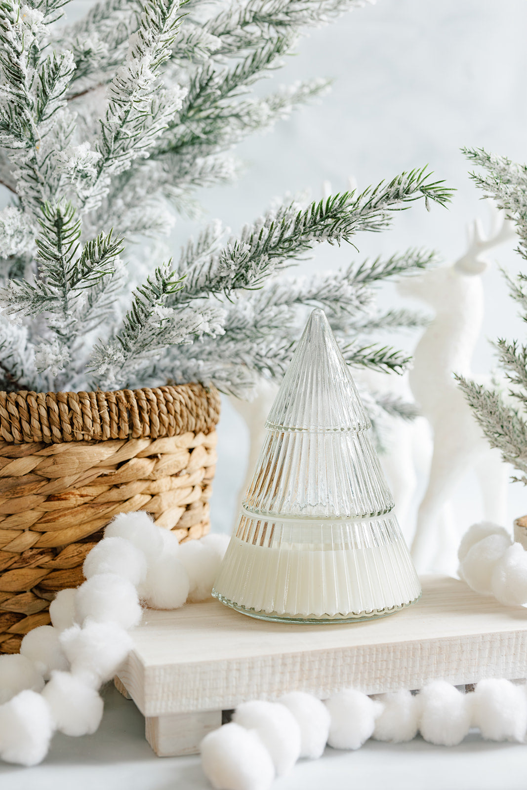 Glass Christmas Tree Soy Wax Candle 14 oz - O'CHRISTMAS TREE - The Scented Market Candles