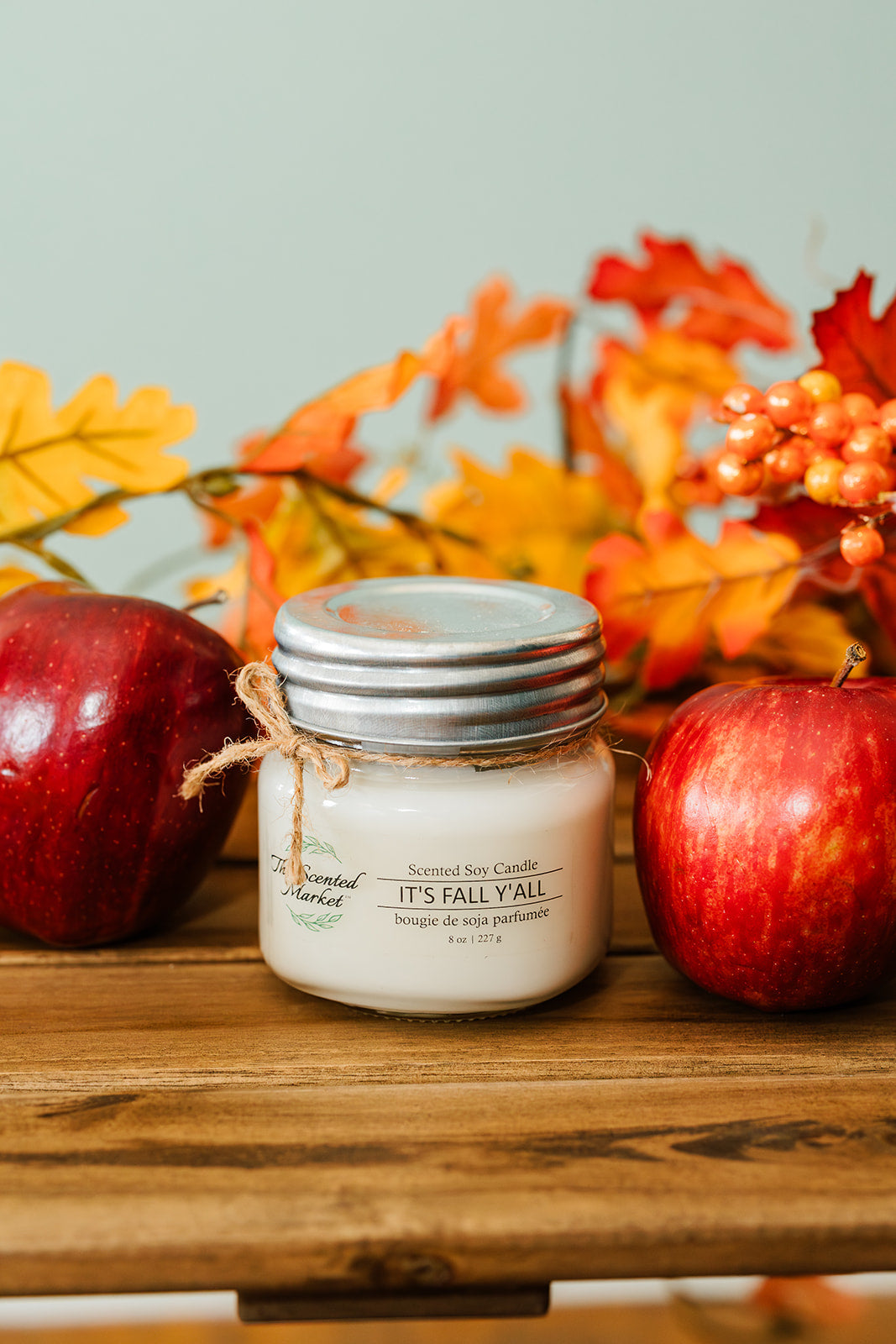 IT'S FALL Y'ALL Soy Wax Candle 8 oz - The Scented Market Candles