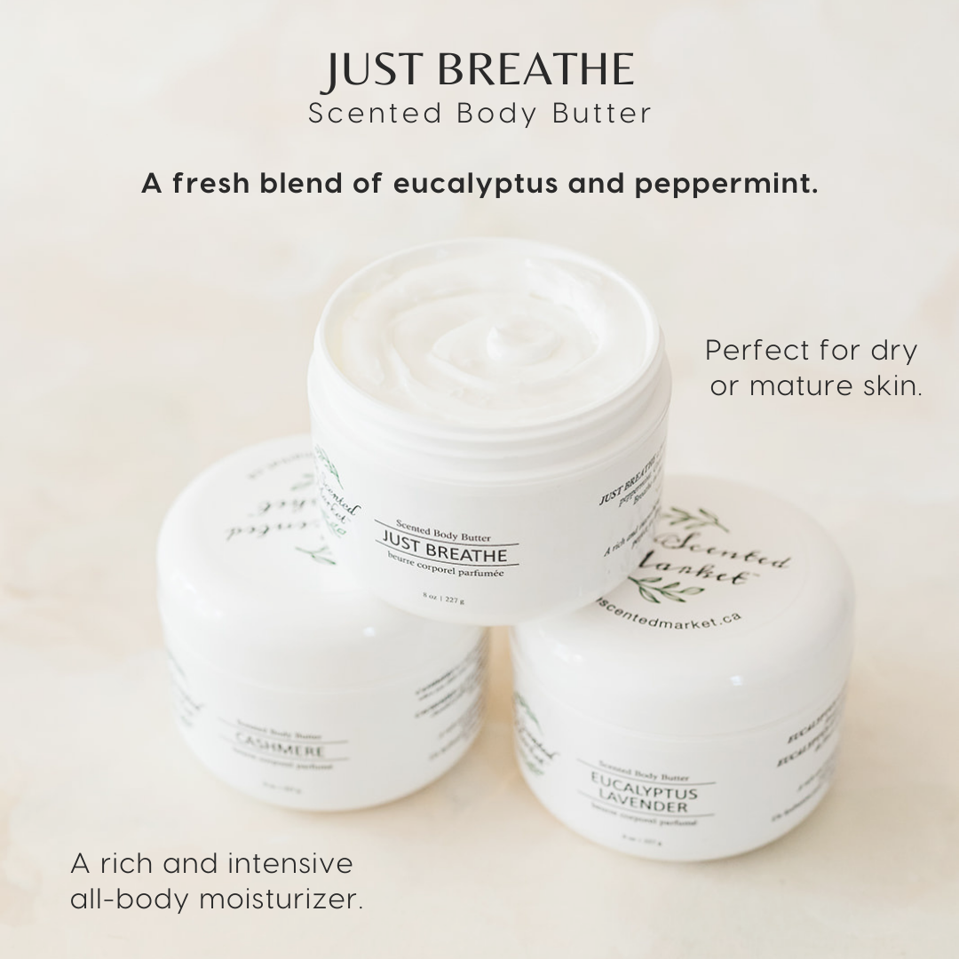 JUST BREATHE Scented Body Butter - The Scented Market Lotion & Moisturizer
