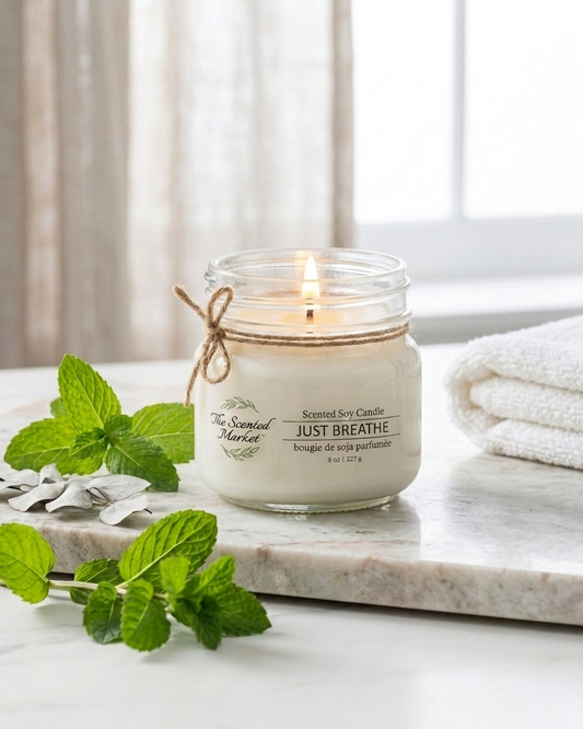JUST BREATHE Soy Wax Candle 8 oz