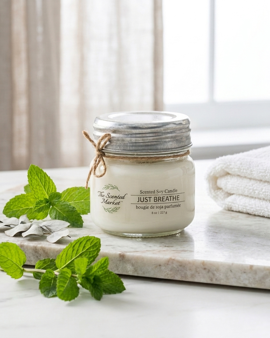 JUST BREATHE Soy Wax Candle 8 oz