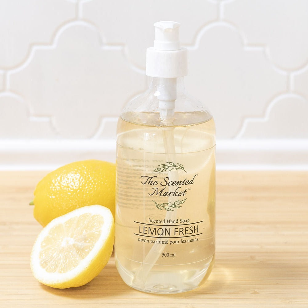Lemon Fresh Scented Hand Soap – Gentle, Moisturizing, and Refreshing - The Scented Market Liquid Hand Soap