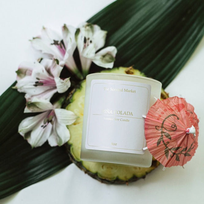 PIÑA COLADA Soy Wax Candle 6 oz - The Scented Market Candles