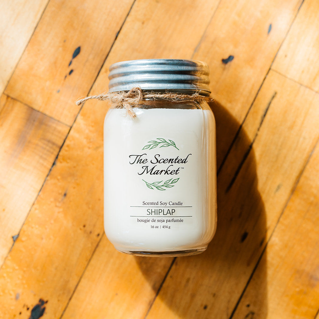SHIPLAP Soy Wax Candle 16 oz - The Scented Market Candles