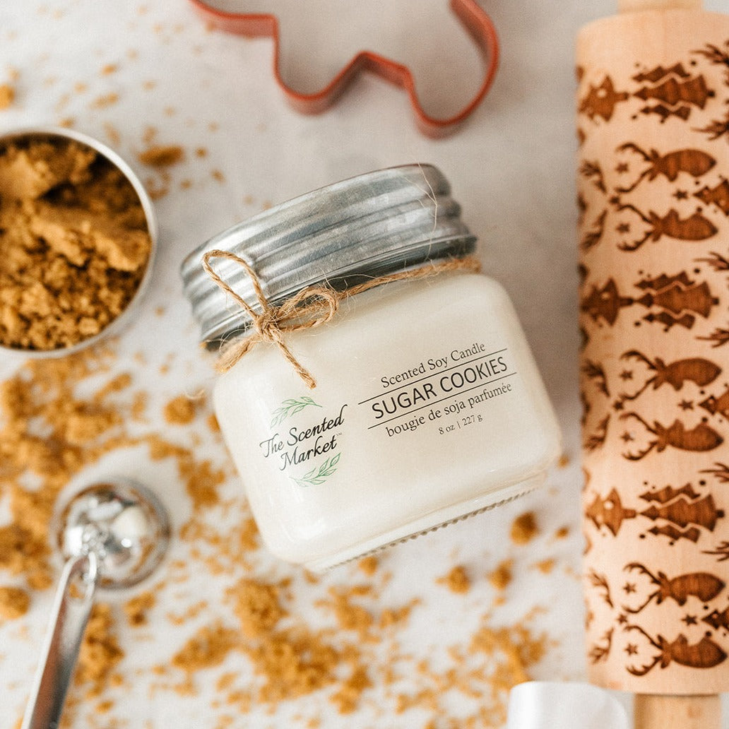 SUGAR COOKIES Soy Wax Candle 8 oz - The Scented Market Candles