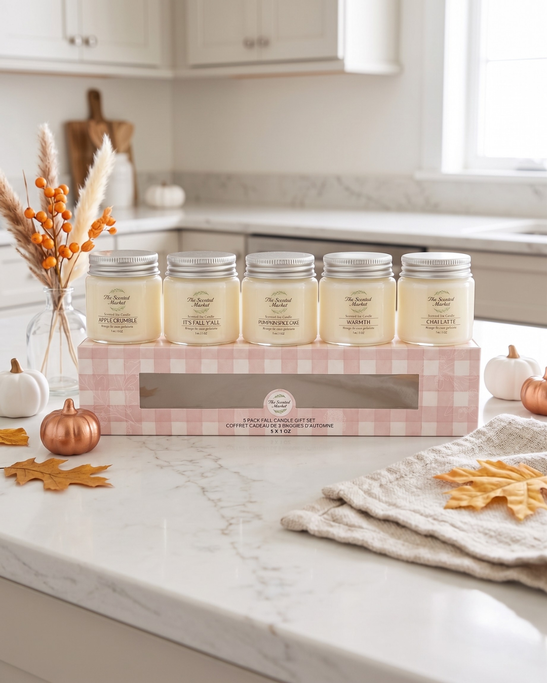 Fall Candle Sample 5 Pack | Soy Wax Candle Gift Set