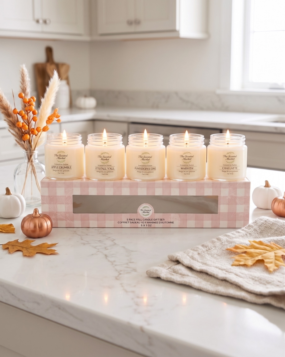 Fall Candle Sample 5 Pack | Soy Wax Candle Gift Set