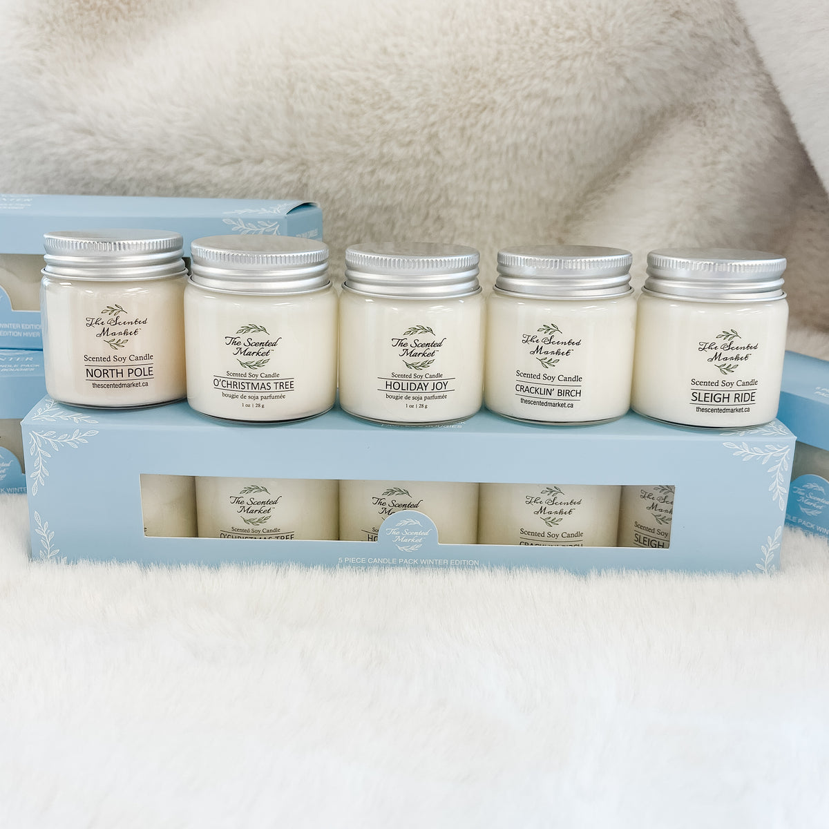 Winter Candle Collection Gift Pack - Set of 5 - The Scented Market Candles