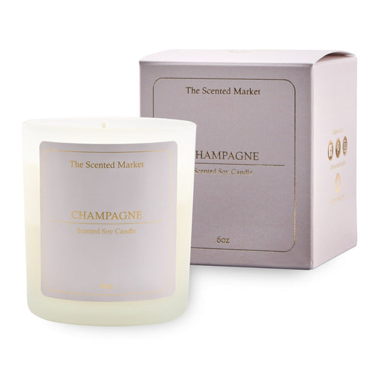 CHAMPAGNE Soy Wax Candle 6 oz - The Scented Market Candles