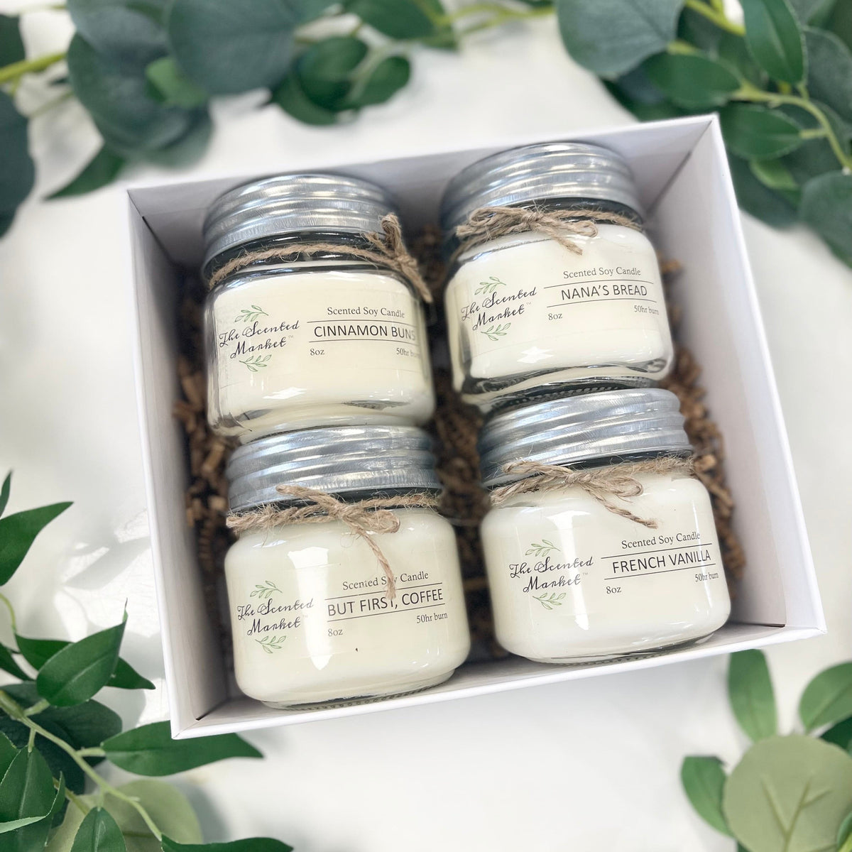 Candle Time Gift Box – 4 Scented Soy Candles - The Scented Market Candles