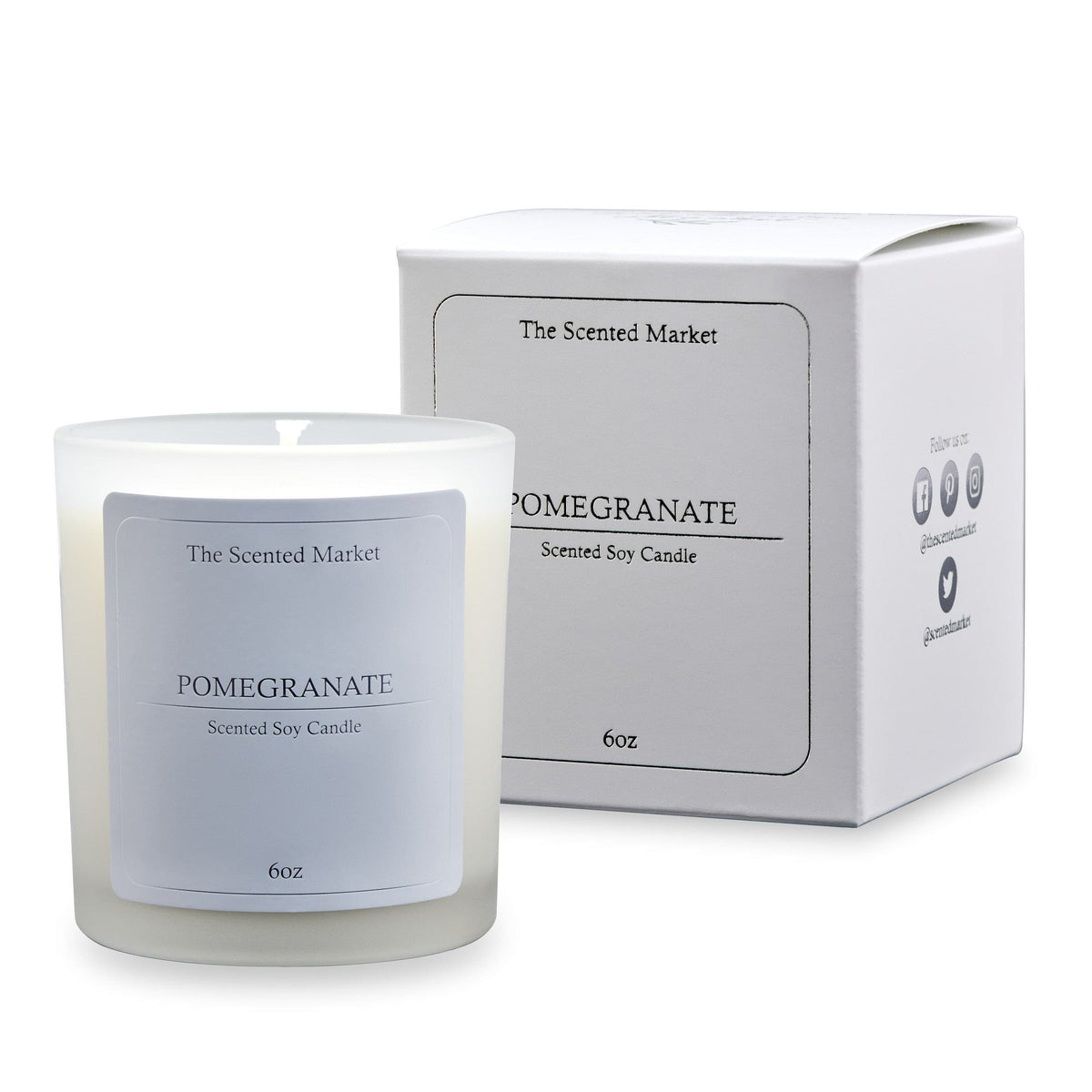 Crisp POMEGRANATE Soy Wax Candle - The Scented Market Candles