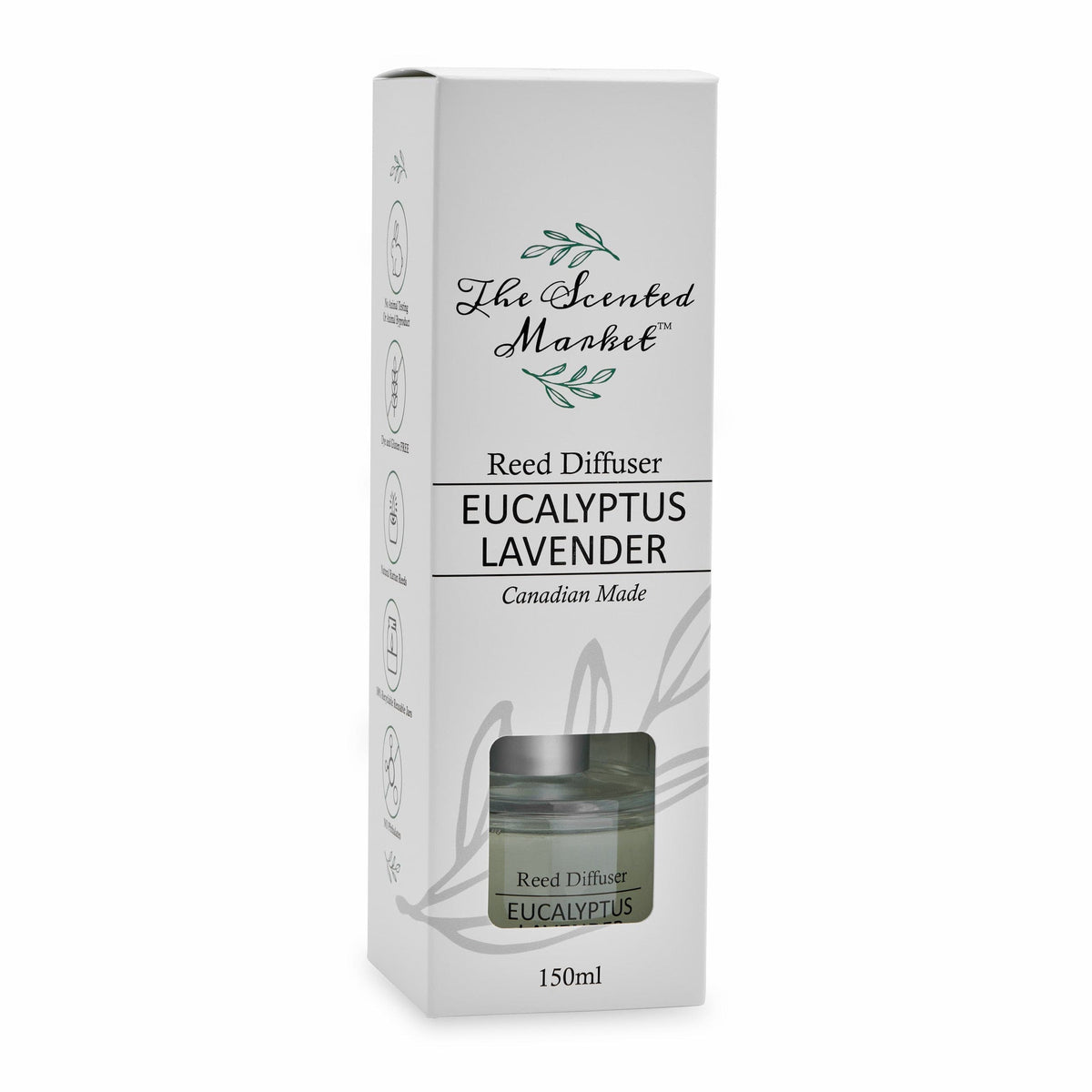 Eucalyptus Lavender Reed Diffuser – Long-Lasting Relaxing Room Fragrance - The Scented Market Home Fragrances