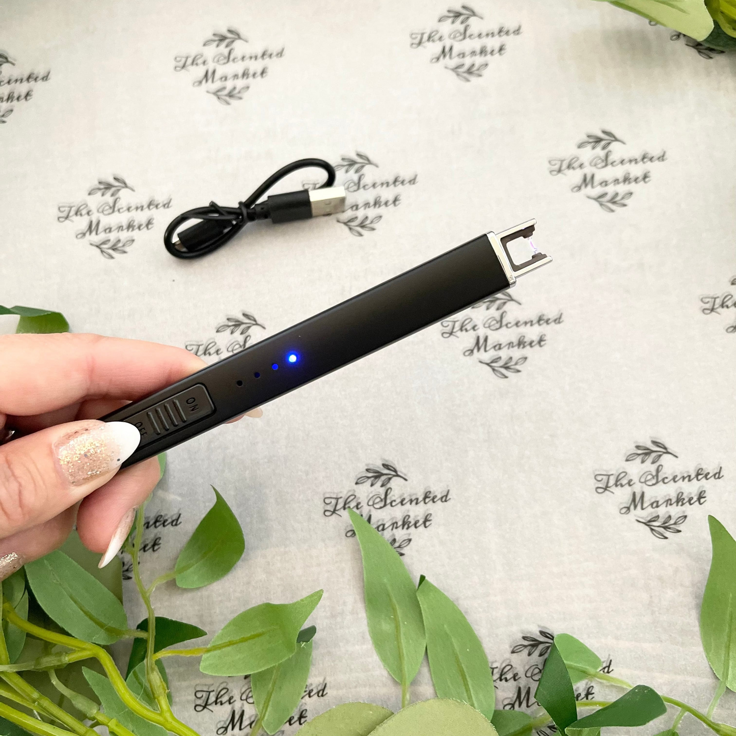 LIGHTER - USB Rechargeable Black - The Scented Market Lighters & Matches