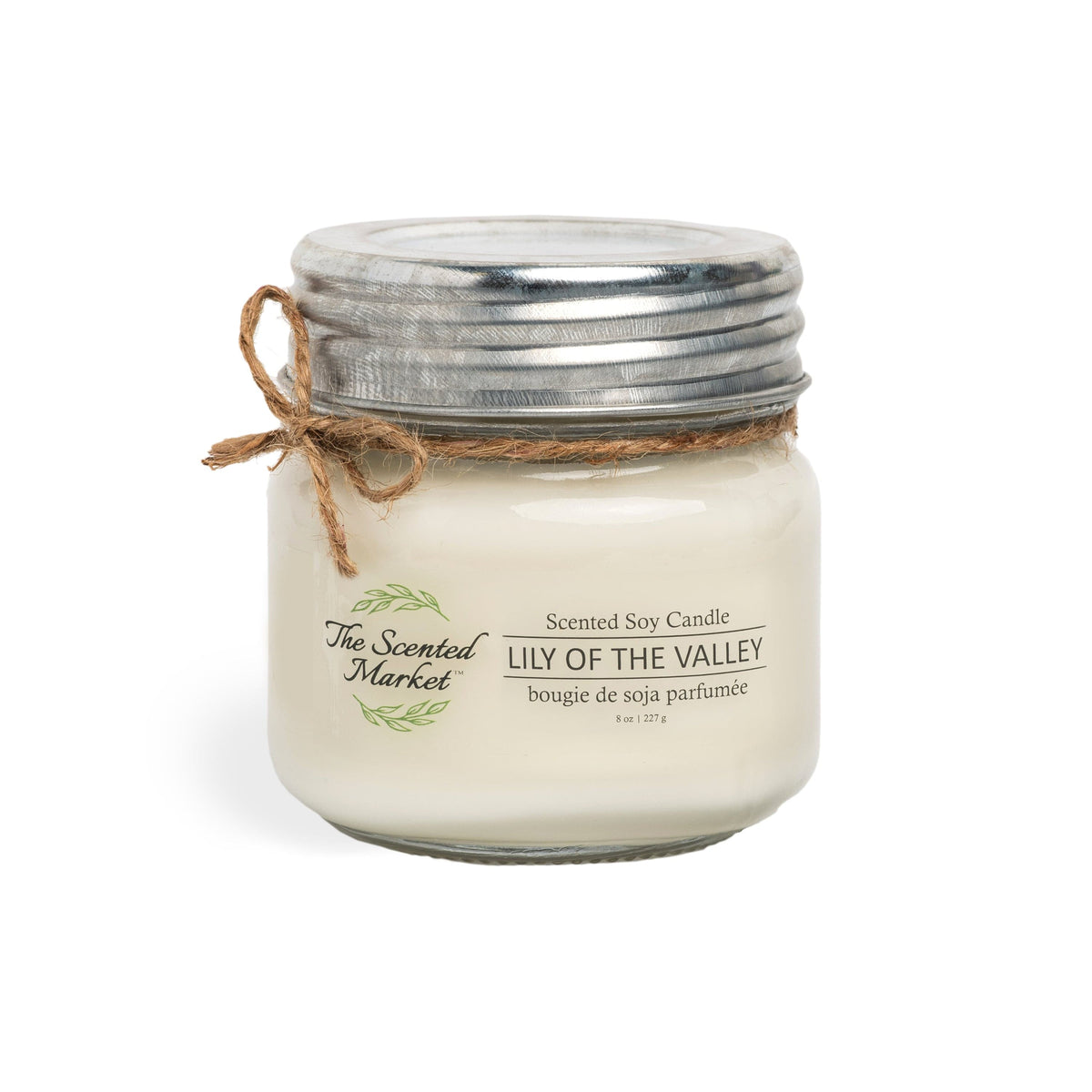 LILY OF THE VALLEY Soy Wax Candle 8 oz - The Scented Market Candles