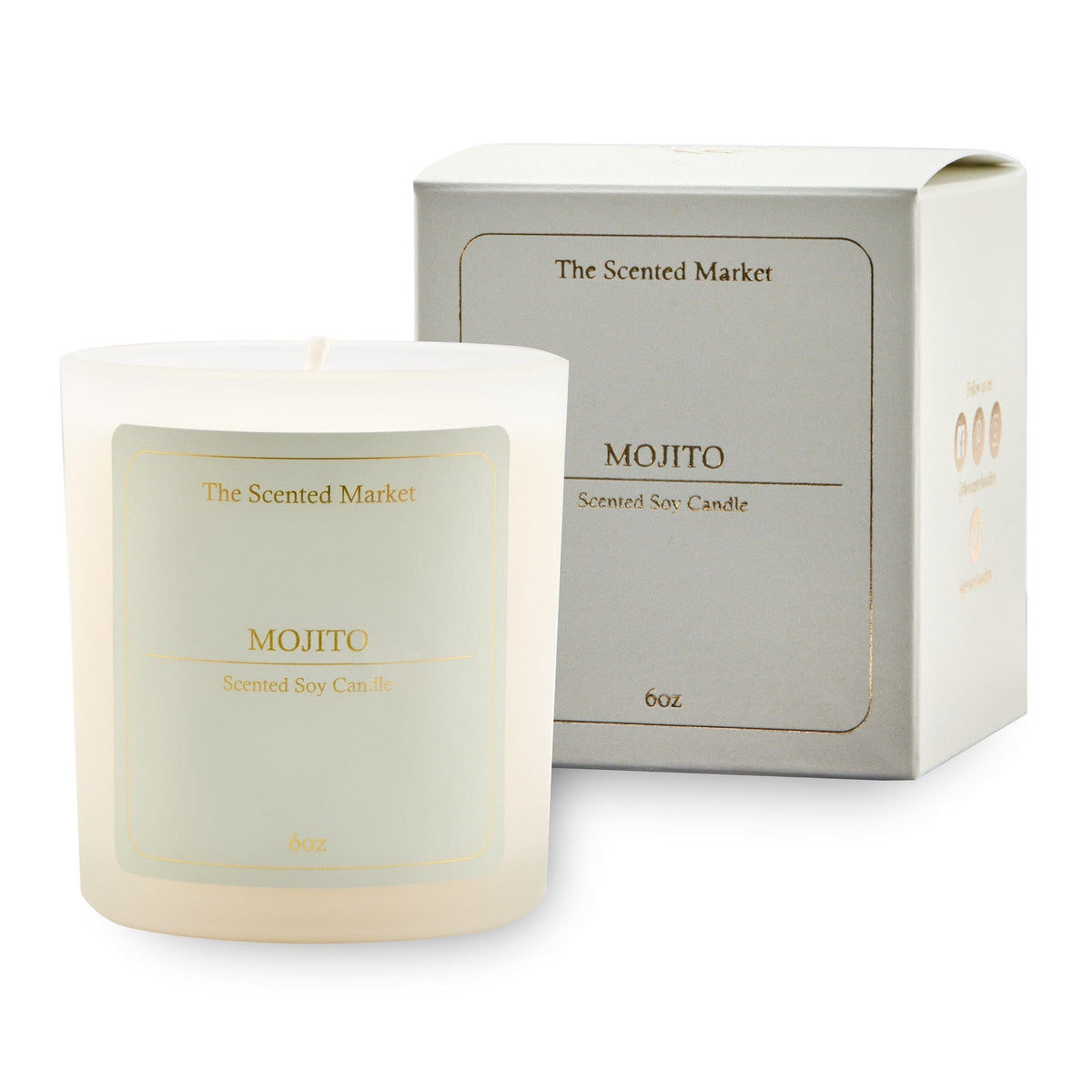 MOJITO Soy Wax Candle 6 oz - The Scented Market Candles