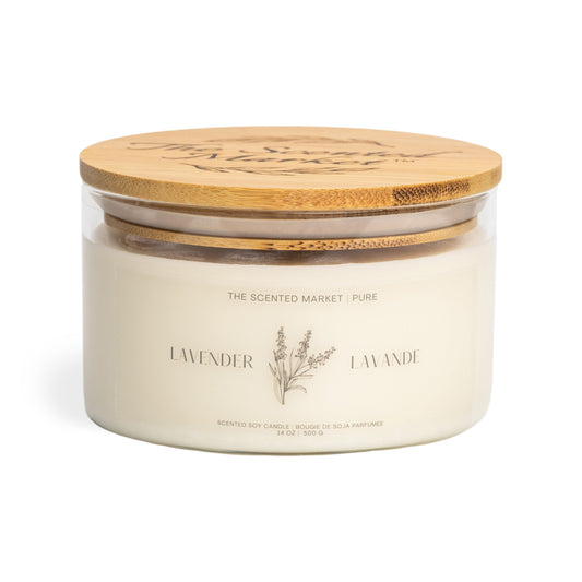 Pure LAVENDER Soy Wax Candle 14 oz - The Scented Market Candles