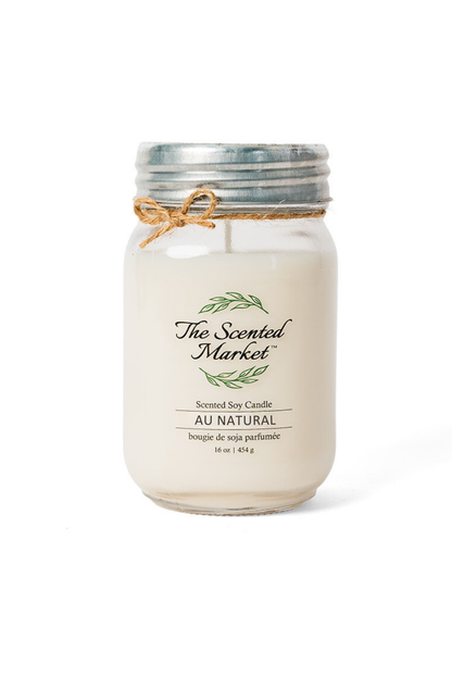AU NATURAL / SCENT FREE Soy Wax Candle 16 oz - The Scented Market  Candles   