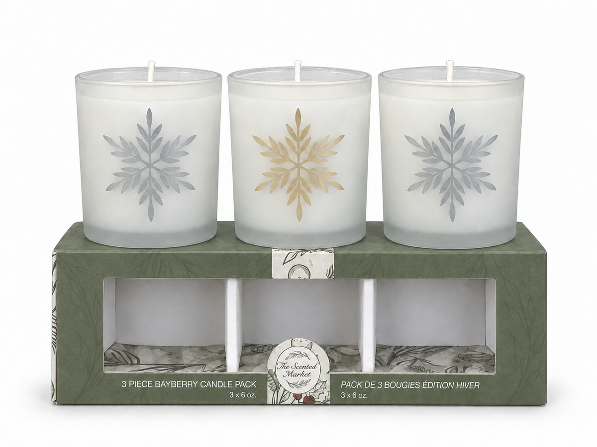 BAYBERRY Frosted Candle Trio Gift Set