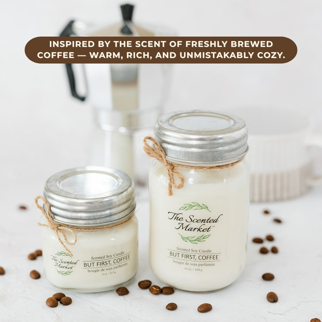 BUT FIRST, COFFEE Soy Wax Candle 16 oz - The Scented Market  Candles   