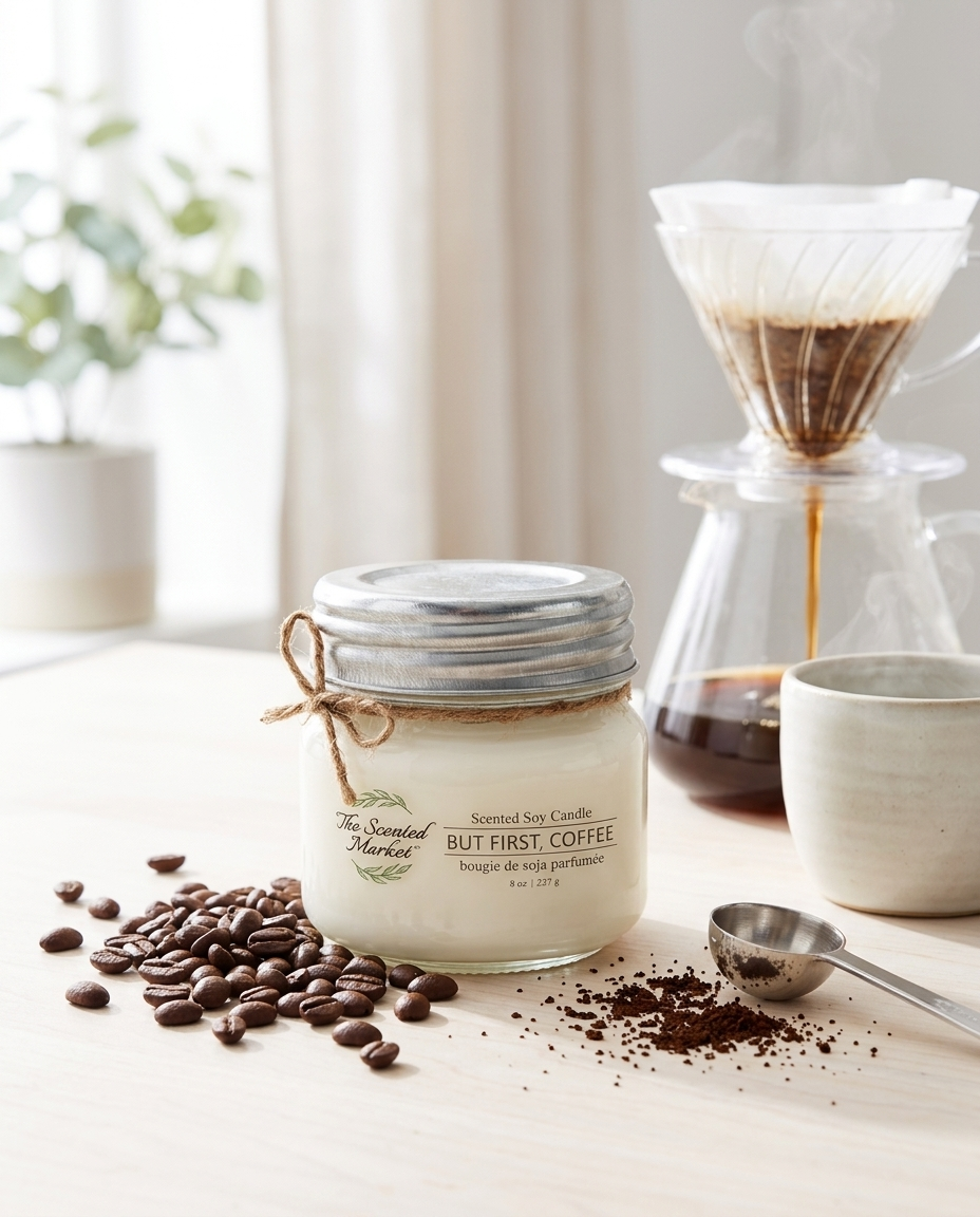BUT FIRST, COFFEE Bougie de cire de soja 8 oz