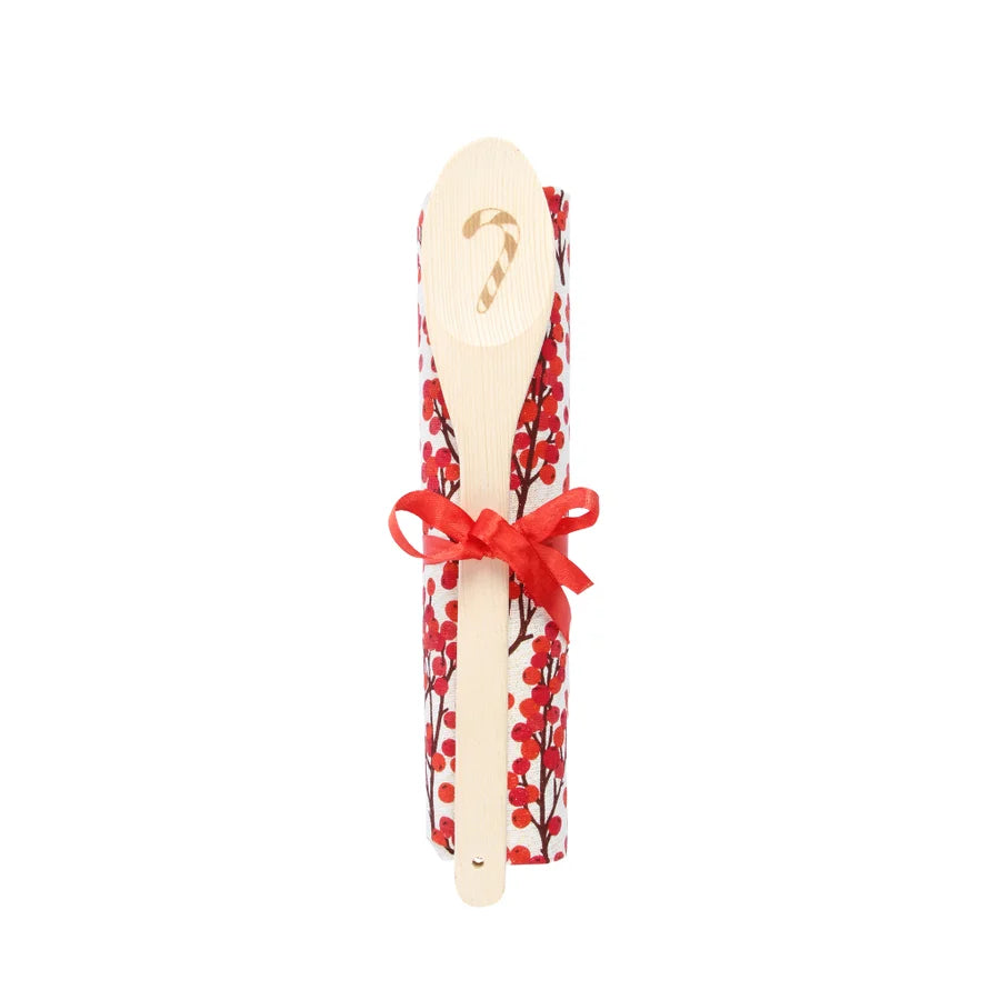 Berry Tea Towel and Wooden Spoon - The Scented Market     