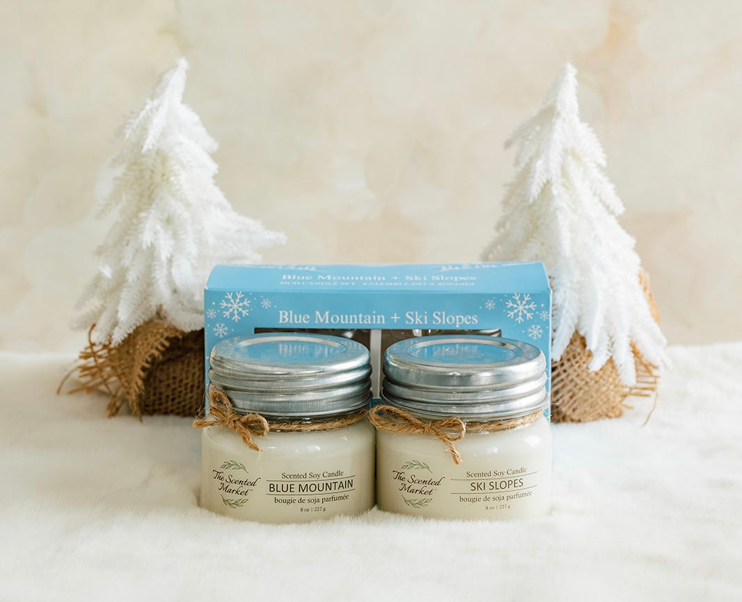 Blue Mountain Candle Gift Set – Fresh, Crisp, and Outdoorsy Scents - The Scented Market     