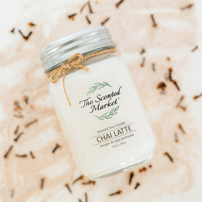 CHAI LATTE Soy Wax Candle 16 oz - The Scented Market  Candles   
