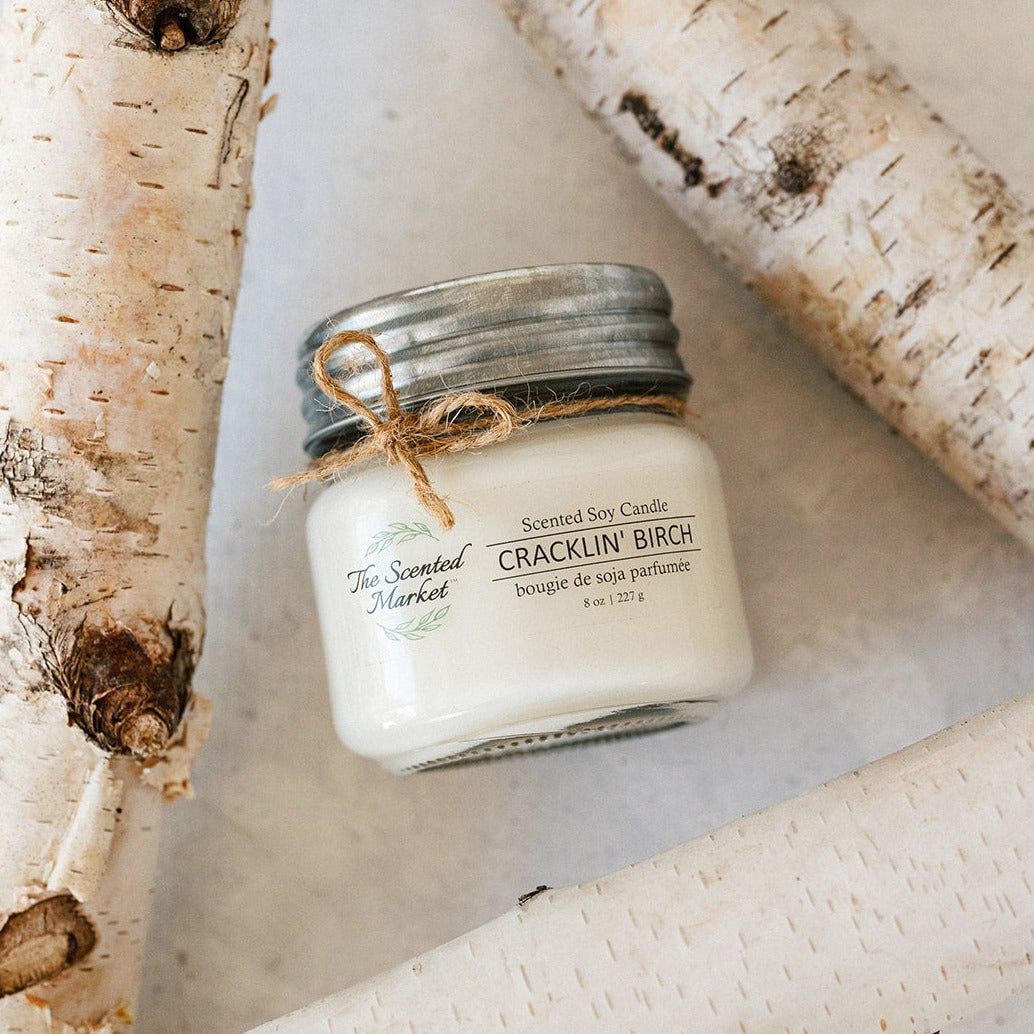 CRACKLIN' BIRCH Soy Wax Candle 8 oz - The Scented Market  Candles   