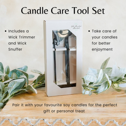 Candle Care Tool Set – Wick Trimmer & Snuffer for Clean Soy Candle Burning - The Scented Market  Candle Snuffers   