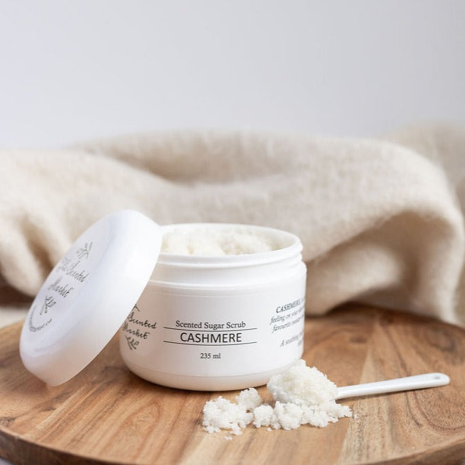 Cashmere Scented Sugar Scrub: Exfoliating Body Scrub for Soft, Smooth Skin - The Scented Market  Bath & Body   