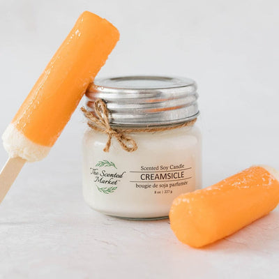 CREAMSICLE Soy Wax Candle 8 oz - Scent of July - The Scented Market 