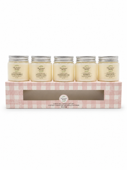 Fall Candle Sample 5 Pack | Soy Wax Candle Gift Set