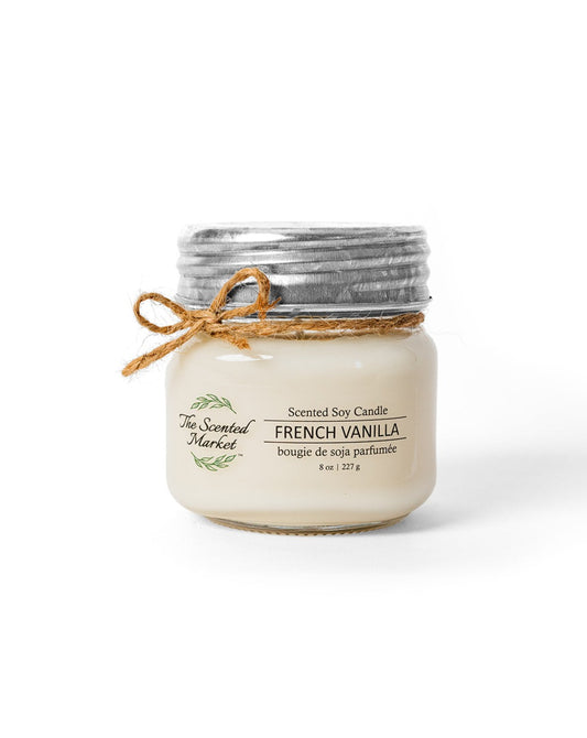 FRENCH VANILLA Soy Wax Candle 8 oz - The Scented Market  Candles   