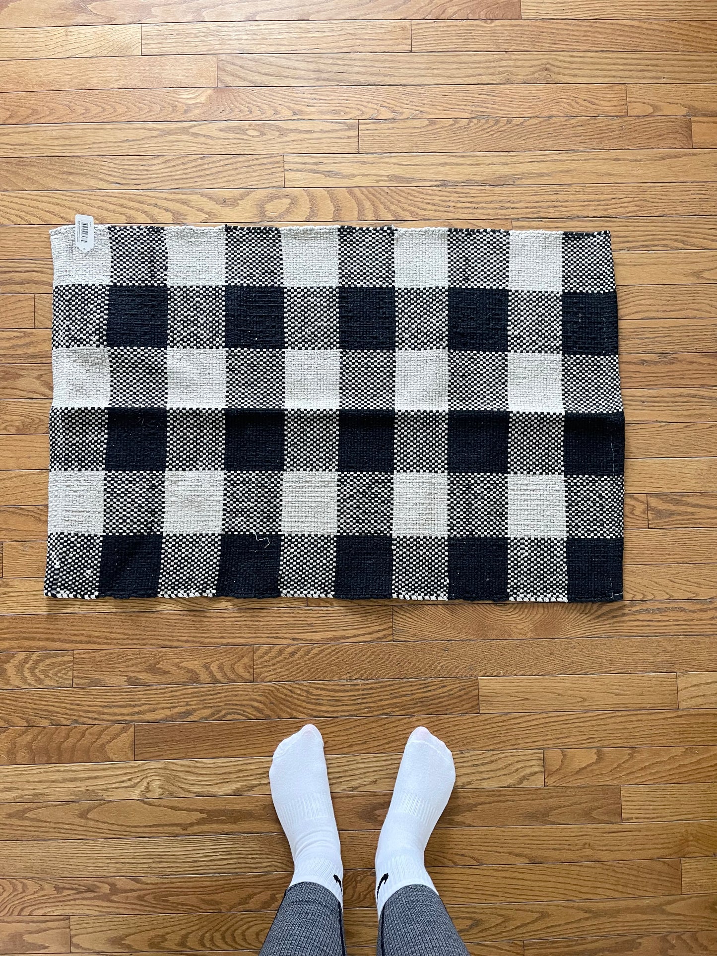 Gingerbread House Husk Mat with Buffalo Plaid Doormat Underlay - The Scented Market     