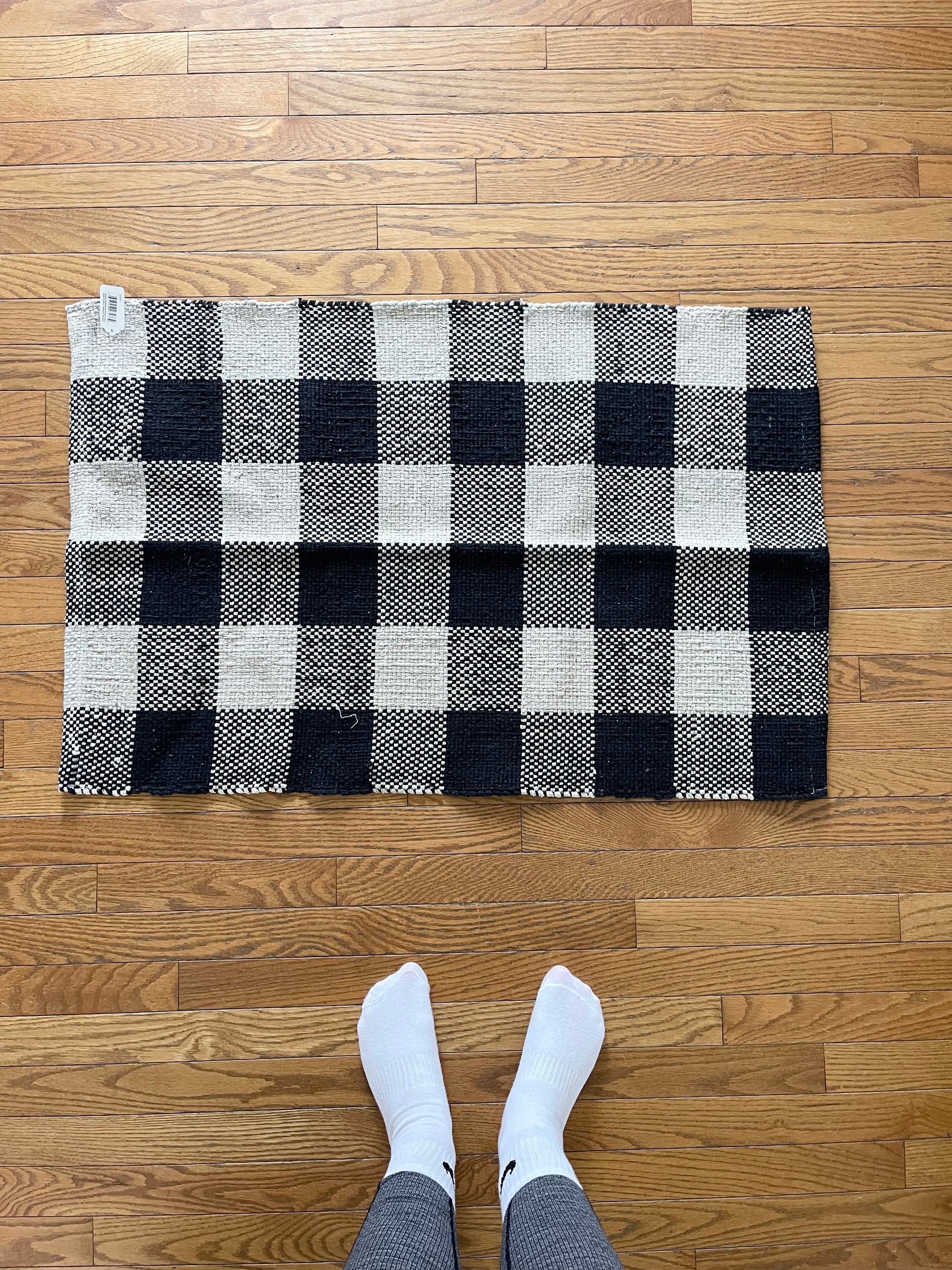 Gingerbread House Husk Mat with Buffalo Plaid Doormat Underlay - The Scented Market     