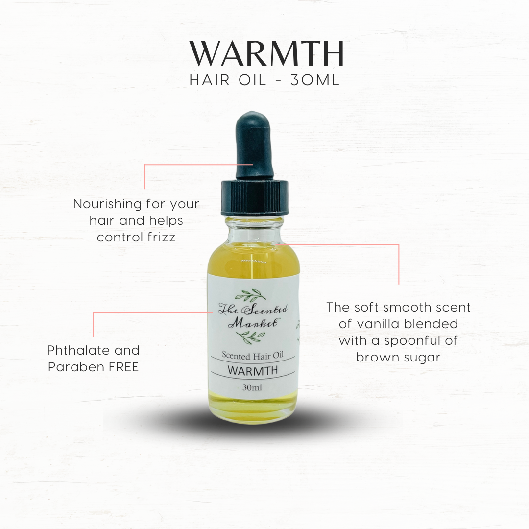 Hair Oil - WARMTH - The Scented Market  Hair Care   