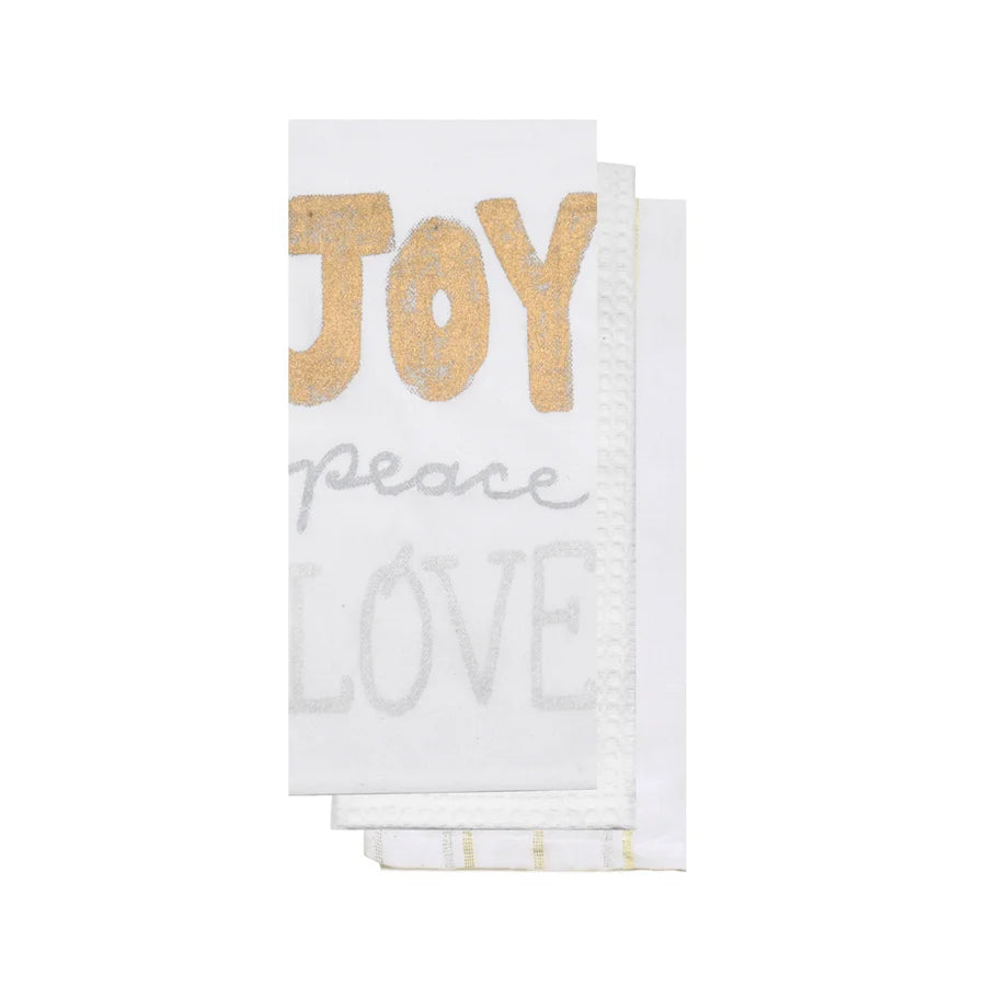 Joy Peace Love Tea Towel Set of 3 - The Scented Market     