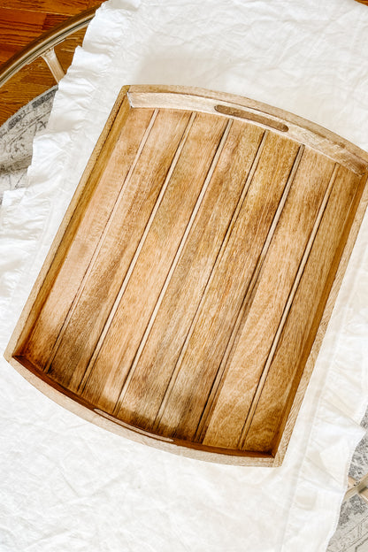 Large Rectangle Wooden Tray with Handles - The Scented Market   Canada  