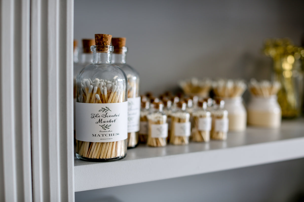 long candle matches bottle with striker 100 count