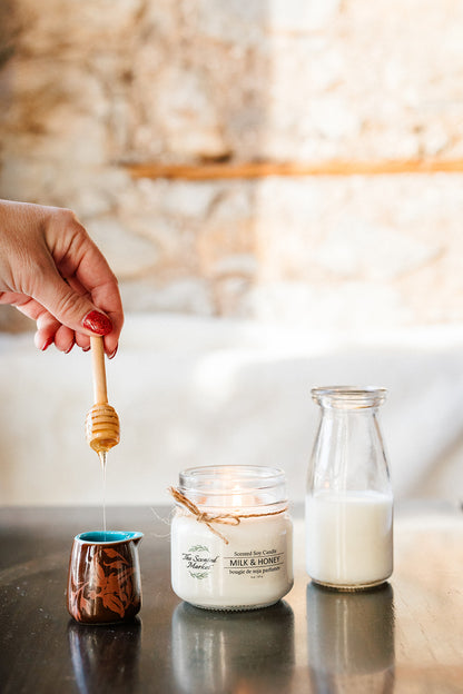 MILK & HONEY Soy Wax Candle 8 oz - The Scented Market  Candles   