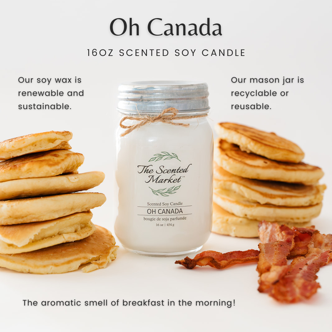 OH CANADA Soy Wax Candle 16 oz - The Scented Market  Candles   